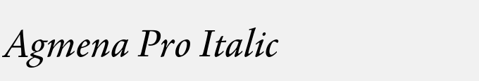 Agmena Pro Italic